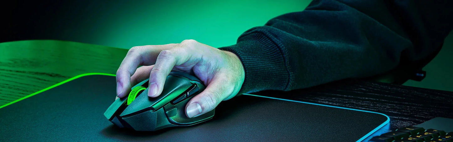 Original Razer Basilisk V3 X HyperSpeed Customizable Wireless Gaming Mouse 18K Optical Sensor Chroma RGB 9 Programmable Controls