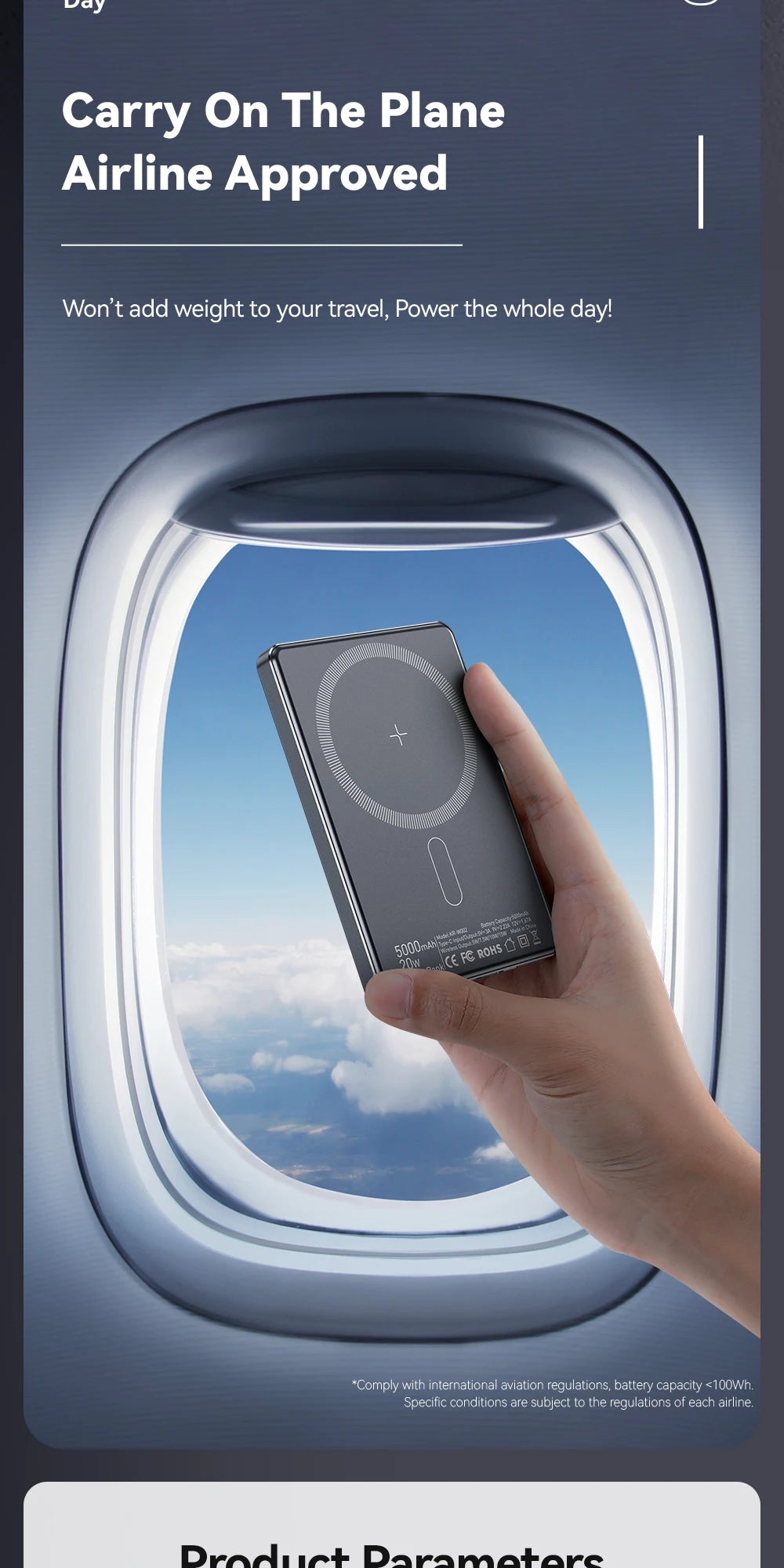 Essager Slim Magnetic Power Bank — 5000mAh, 20W Wireless, MagSafe iPhone 14–17