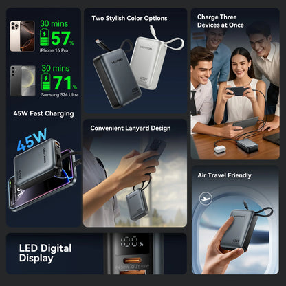 Vention 20000mAh Power Bank – 45W Fast Charging
