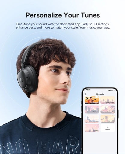 Baseus Bass EH10 NC ANC Headphones  -45dB Noise Cancelling, Bluetooth 6.0, 80Hr Battery, Spatial Audio