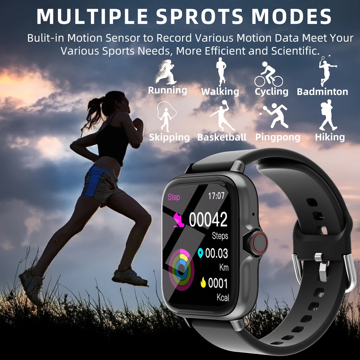 1.83" Smart Watch – Voice Calling, Sleep & Health Tracking for iPhone & Android