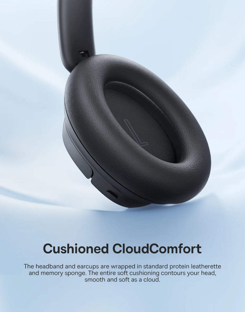 Baseus Bass EH10 NC ANC Headphones  -45dB Noise Cancelling, Bluetooth 6.0, 80Hr Battery, Spatial Audio