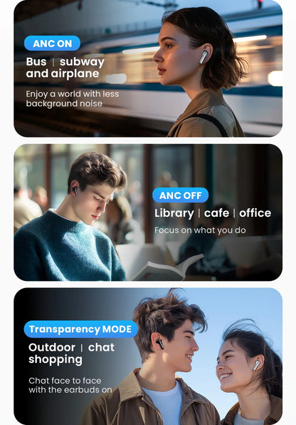 HAYLOU Mori Pro Wireless Earbuds – 43dB ANC, LDAC Hi-Res, 28H Battery