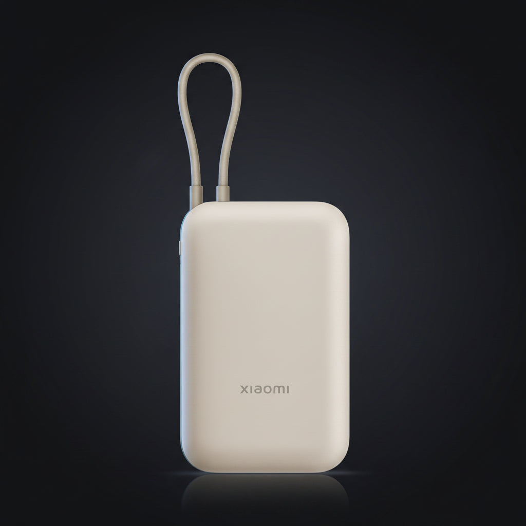 Xiaomi 10000mAh Pocket Power Bank – 22.5W Fast Charge, Built-In USB-C Cable, Triple Output