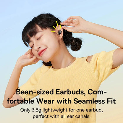 Baseus WM02 True Wireless Earbuds – Bluetooth 5.3, 25Hr Battery, Built-In Mic, USB-C