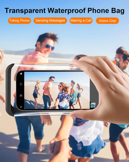 HAISSKY Waterproof Phone Pouch – Clip & Lanyard, Touch Sensitive