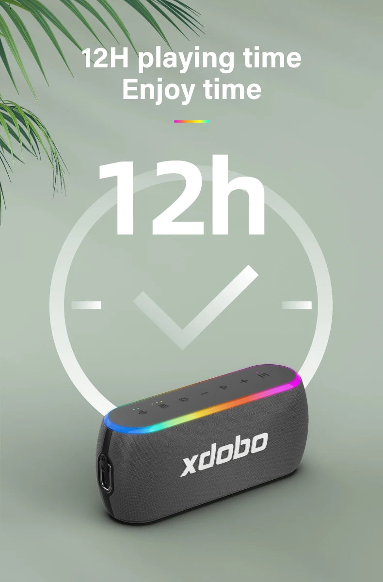 XDOBO X8 III 60W Portable Bluetooth Speaker – Deep Bass, IPX7, 6600mAh Power Bank