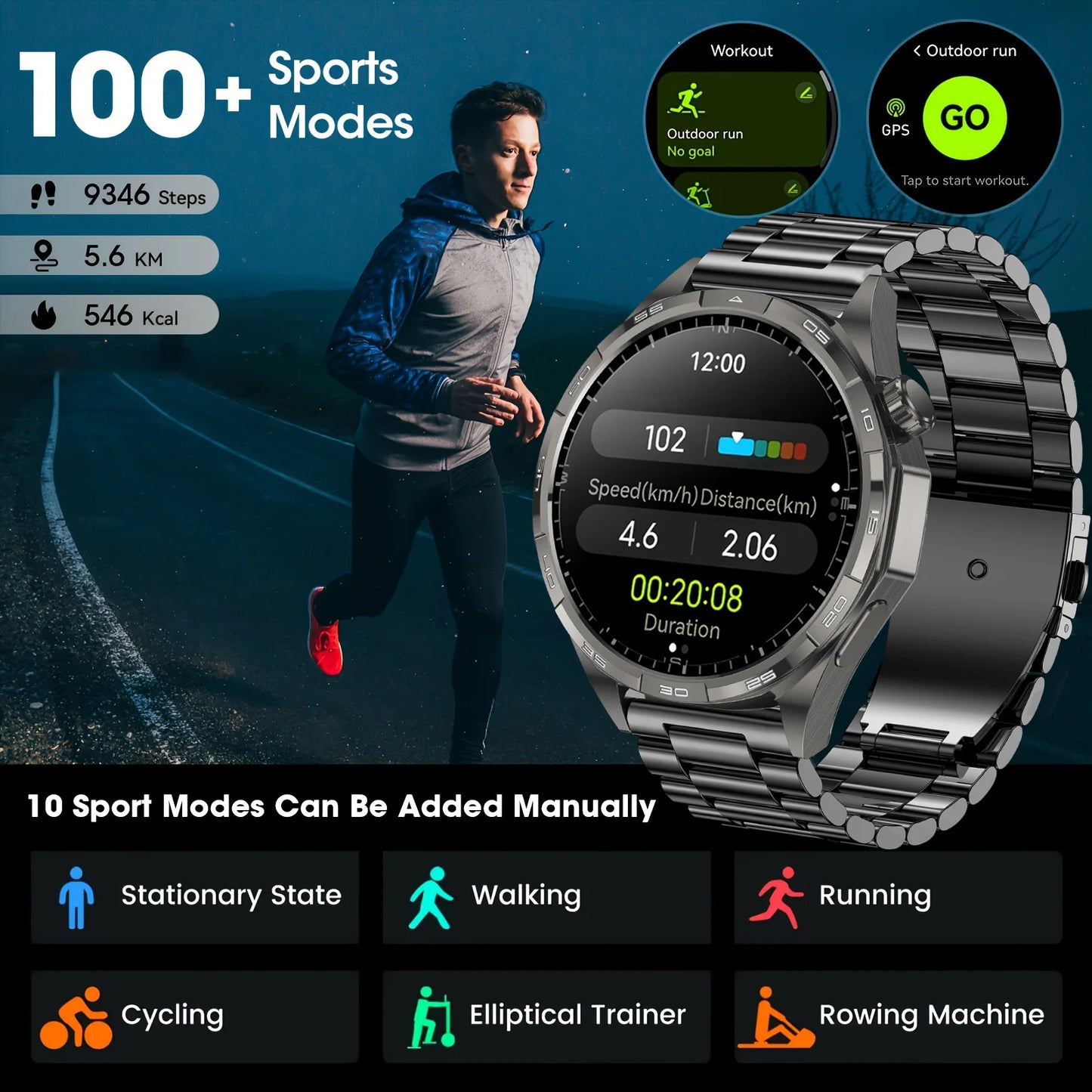 WATCH 6 Pro – AMOLED Smartwatch with GPS, Bluetooth Calling & Health Tracking