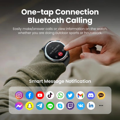 HAYLOU Solar Neo Smartwatch – 1.53" HD Display, 24H Health Monitoring, Bluetooth Calling