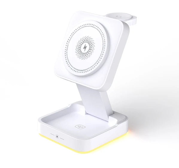 3-in-1 Foldable Magnetic Wireless Charging Station – iPhone, Watch & AirPods