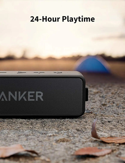 Anker Soundcore 2 Portable Bluetooth Speaker – Stereo Sound, IPX7, 24H Battery (Refurbished)