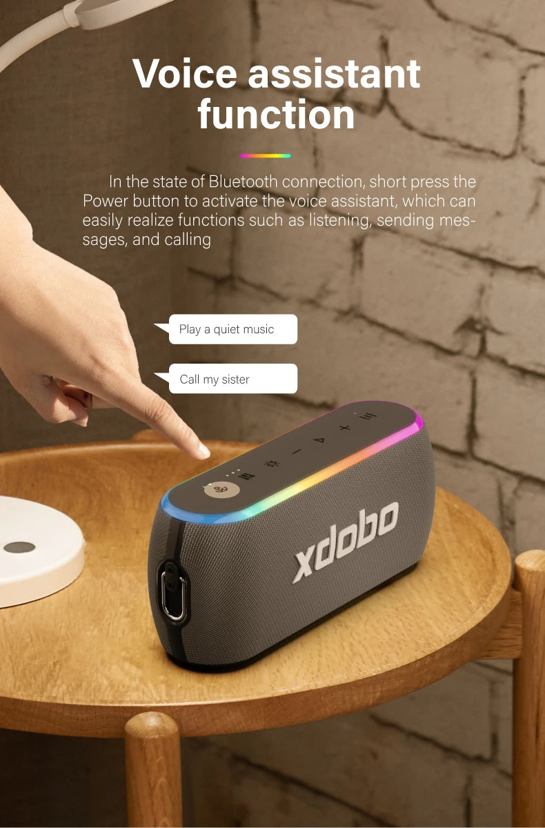 XDOBO X8 III 60W Portable Bluetooth Speaker – Deep Bass, IPX7, 6600mAh Power Bank