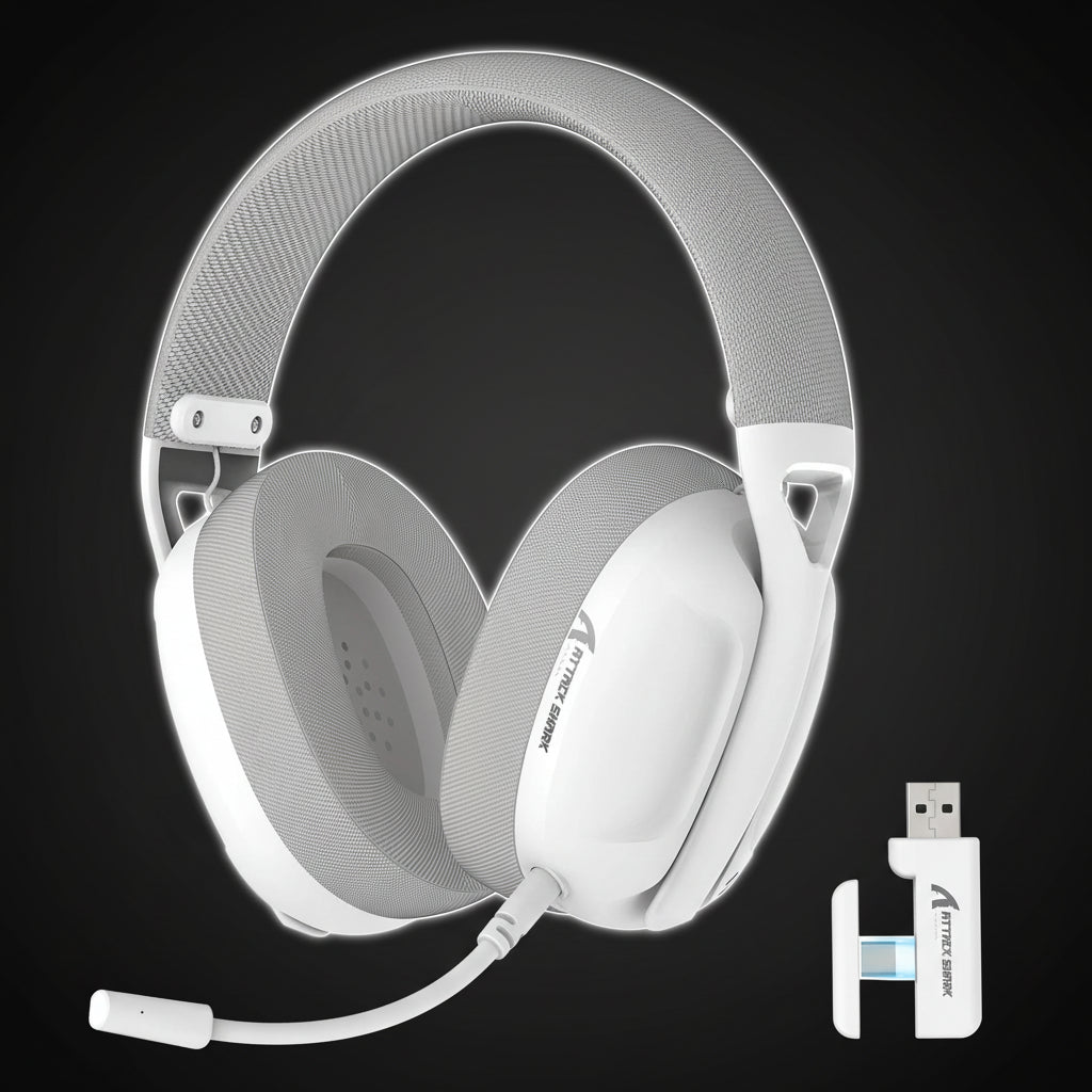 ATTACK SHARK L80 Ultra-Light Wireless Gaming Headset — Tri-Mode, PC/PS5/Xbox/Switch