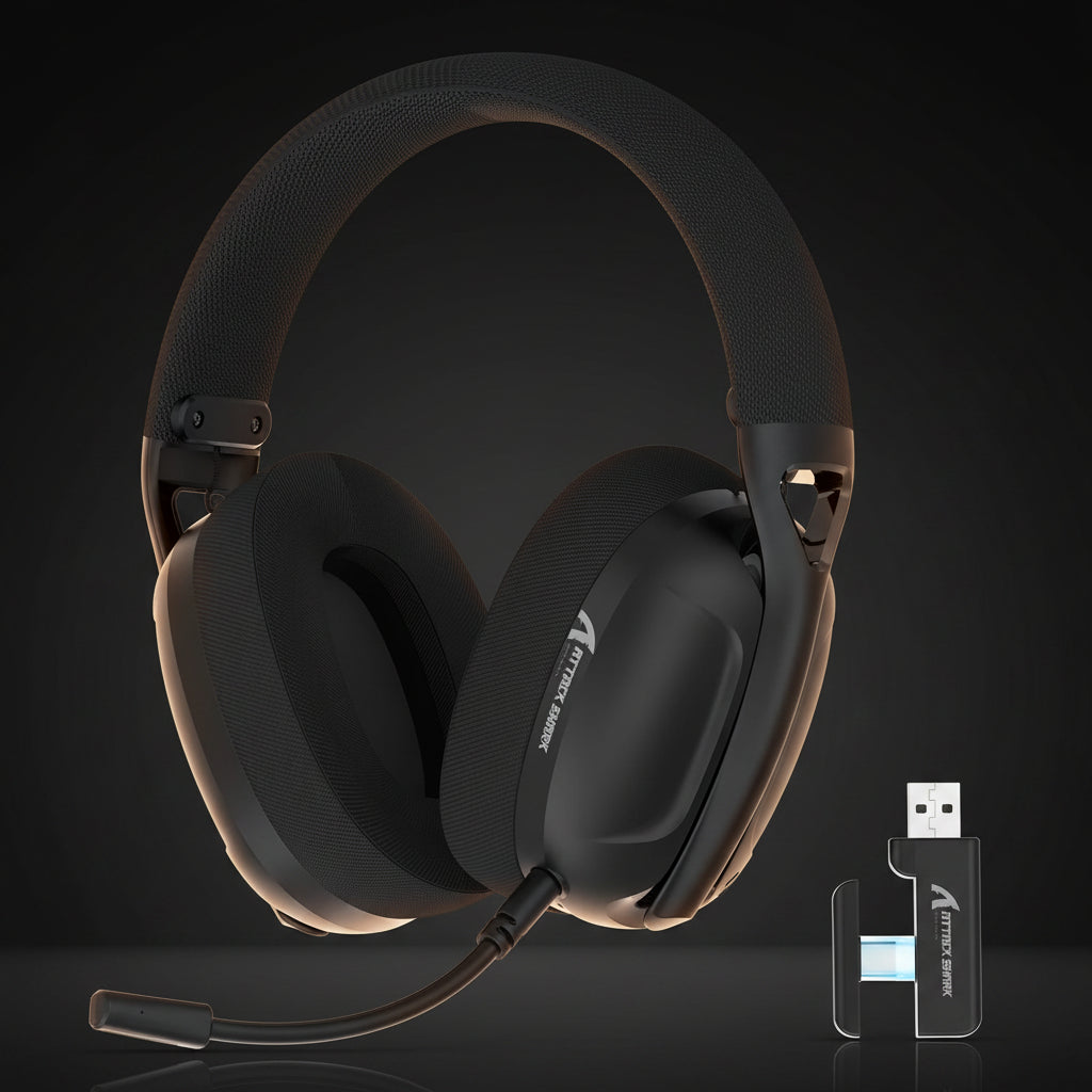 ATTACK SHARK L80 Ultra-Light Wireless Gaming Headset — Tri-Mode, PC/PS5/Xbox/Switch