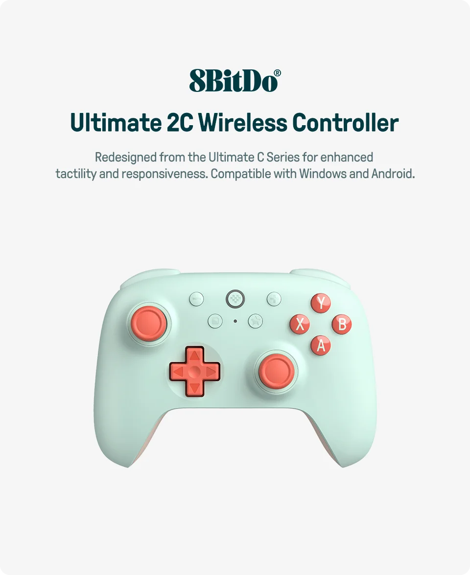 8BitDo Ultimate 2C Wireless Controller – Hall Effect, PC, Android, Steam Deck, Raspberry Pi