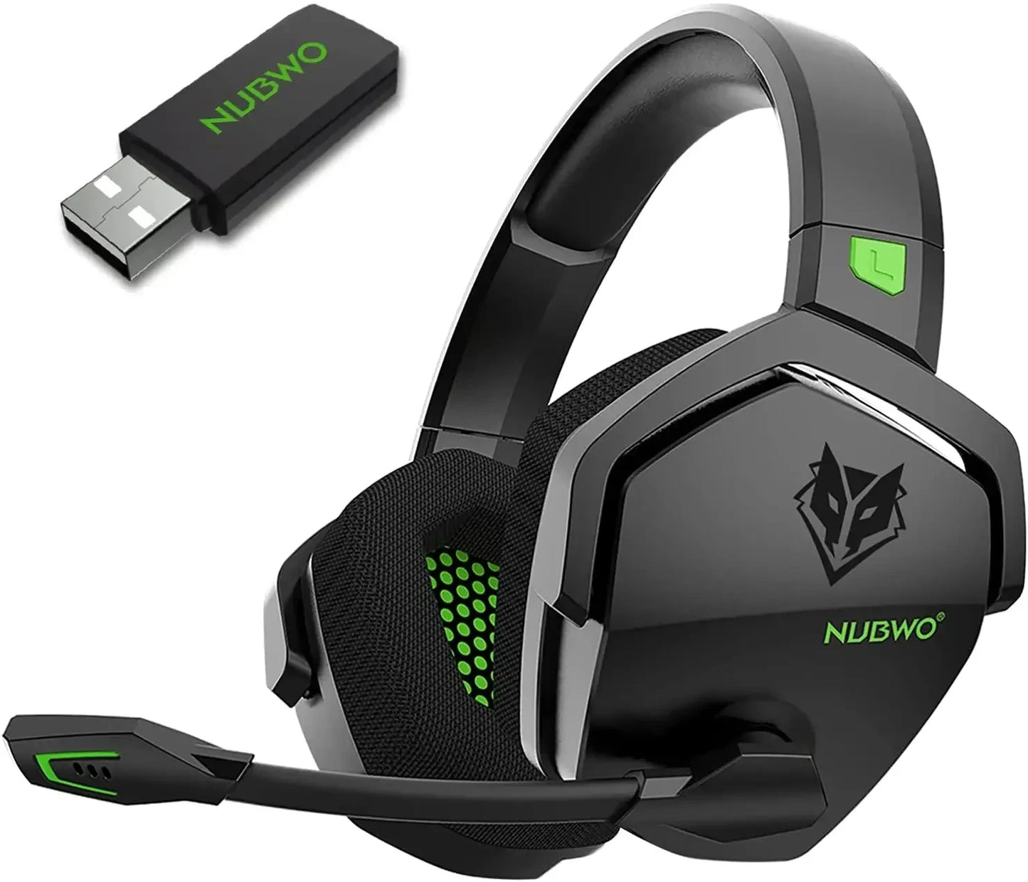 NUBWO G06 Dual Wireless Gaming Headset – 2.4G & Bluetooth, 7.1 Surround, ENC Mic, PC PS4 PS5