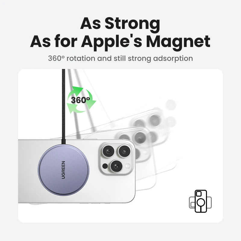 UGREEN 15W MagSafe Wireless Charger – iPhone 16 & 17 Compatible