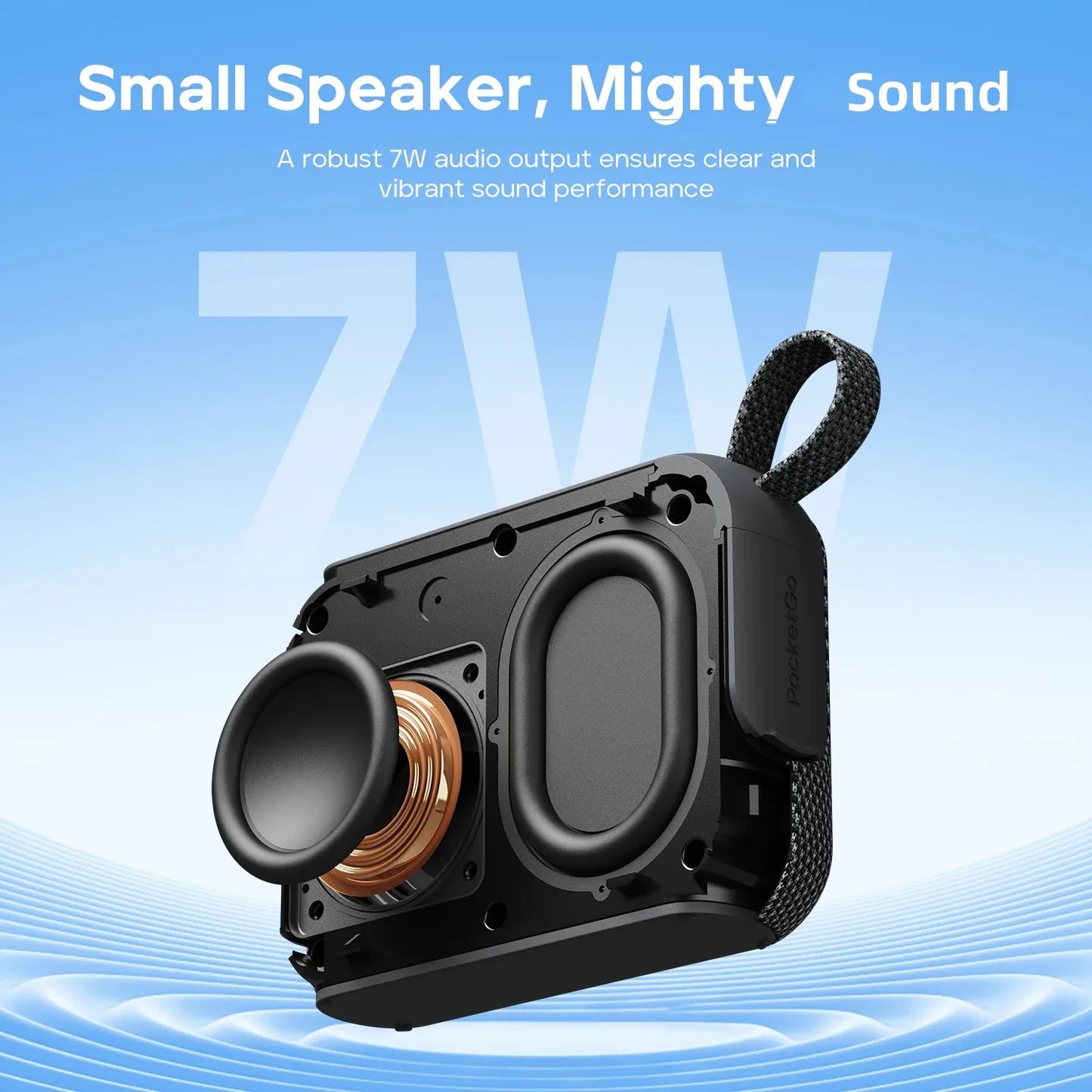 Tribit PocketGo Portable Bluetooth Speaker – IP68 Waterproof, BT 6.0, TWS, 80m Range, App EQ