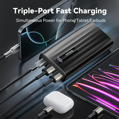 KUULAA Power Bank 22.5W – 10000mAh / 20000mAh, PD Fast Charge, Digital Display, USB-C + USB-A