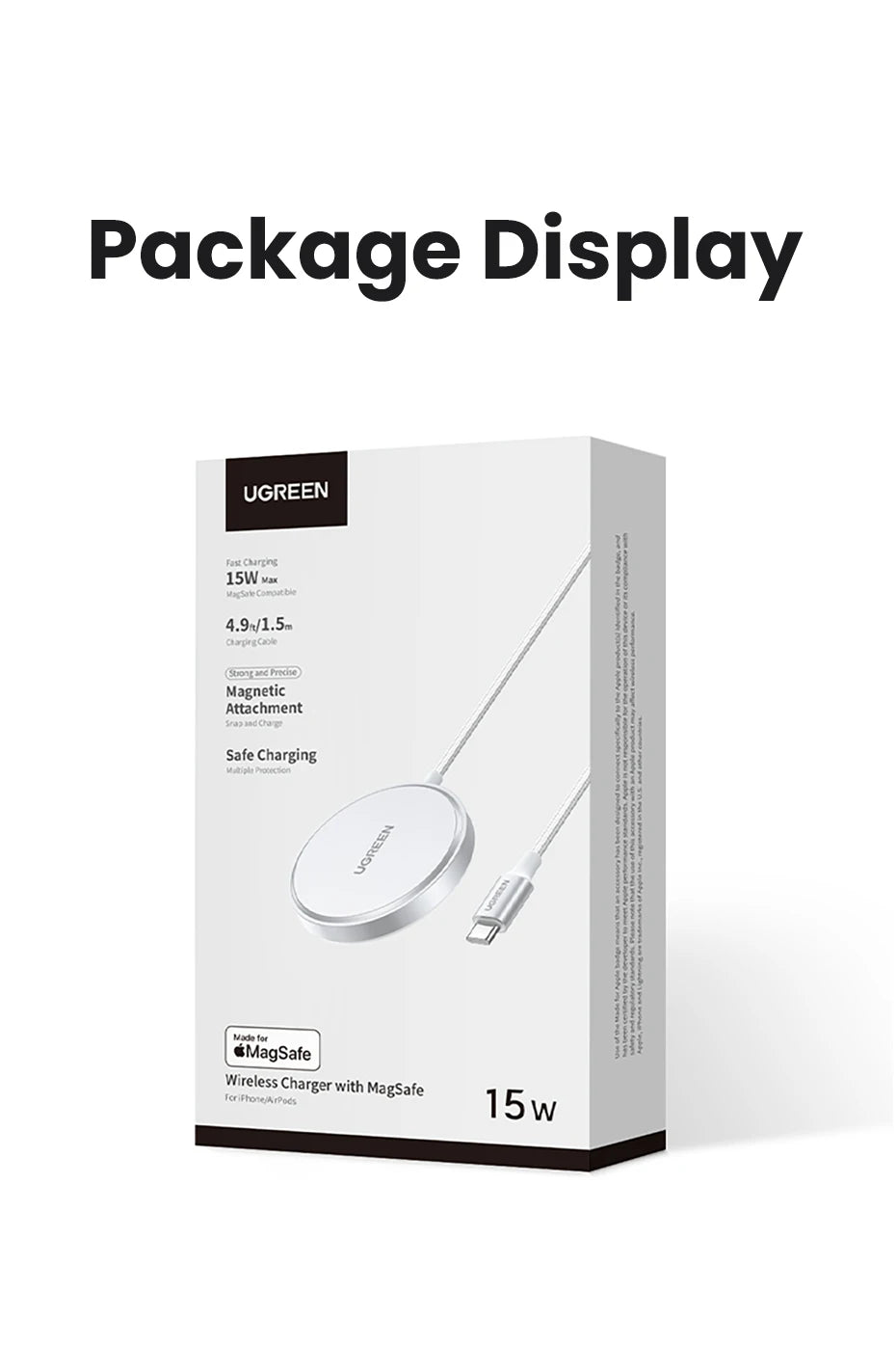 UGREEN 15W MagSafe Wireless Charger – iPhone 16 & 17 Compatible