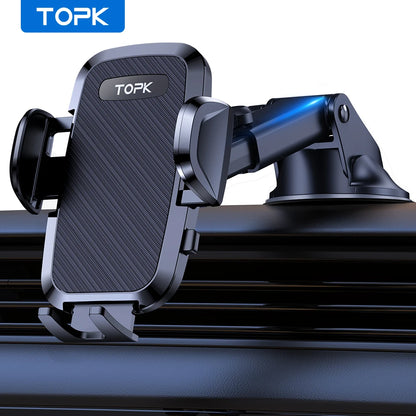 TOPK 4-in-1 Car Phone Holder – Dashboard, Windscreen & Air Vent Mount, Universal Fit