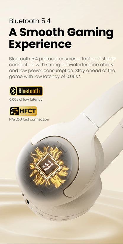 HAYLOU S30 ANC Over-Ear Headphones – 43dB Adaptive ANC, LDAC Hi-Res, 80Hr Battery, Memory Foam