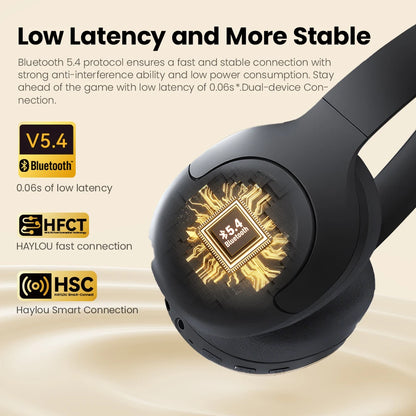 HAYLOU S30 ANC Over-Ear Headphones – 43dB Adaptive ANC, LDAC Hi-Res, 80Hr Battery, Memory Foam