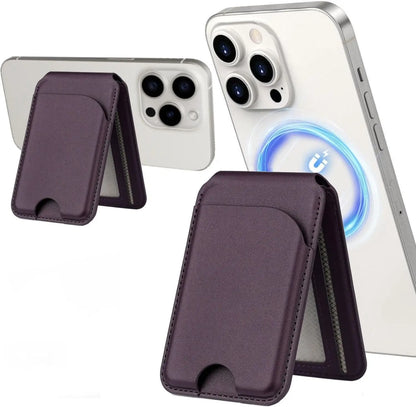GITFOS Magnetic Wallet Phone Stand – MagSafe Compatible, Leather Card Holder, iPhone 14/15/16/17