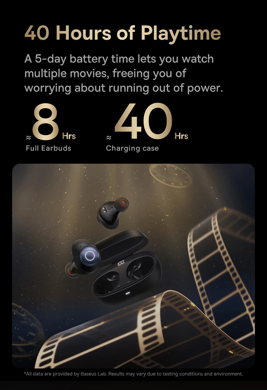 Baseus Bowie MA10 Pro ANC Earbuds – 48dB Hybrid ANC, Bluetooth 5.3, 40Hr Battery, 4-Mic ENC