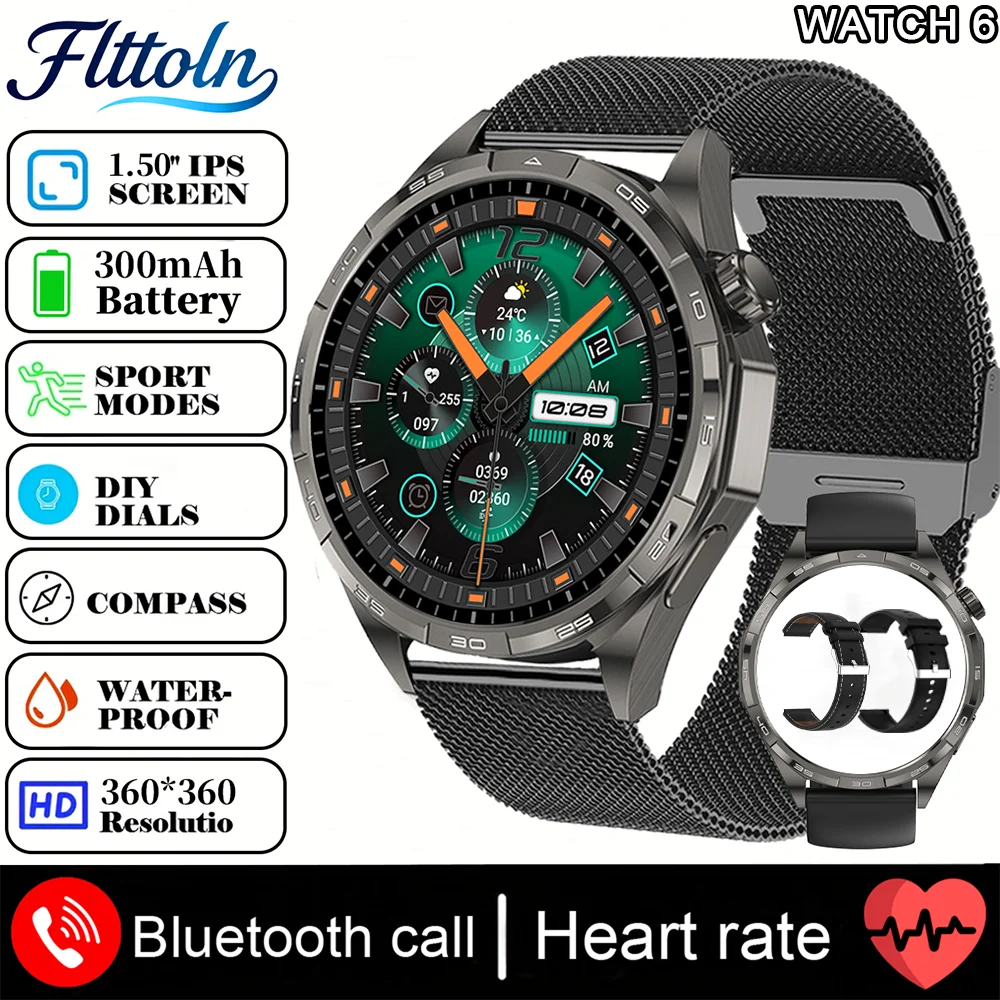WATCH 6 Pro – AMOLED Smartwatch with GPS, Bluetooth Calling & Health Tracking