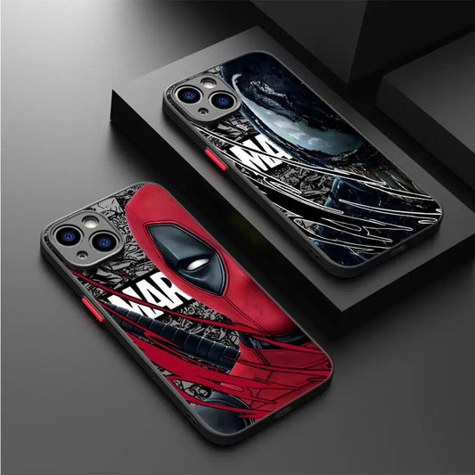 Marvel Venom Deadpool Phone Case for iPhone 16 14Pro XR 16e 15 13 Mini SE 7 8 Plus 12 11 Pro XS Max 14 Soft Cover