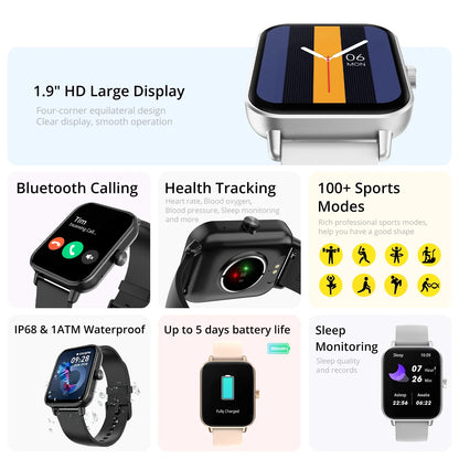 COLMI P81 Smartwatch – Voice Calling, 1.9" HD Display & 100+ Sports Modes
