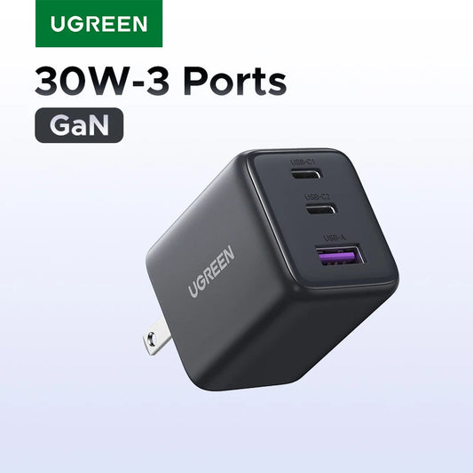UGREEN 30W GaN Mini USB-C Wall Charger – PD Fast Charging