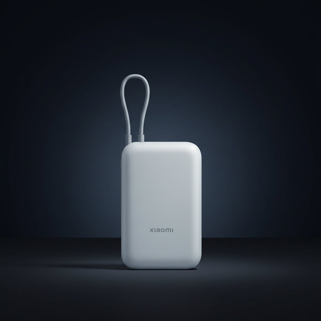 Xiaomi 10000mAh Pocket Power Bank – 22.5W Fast Charge, Built-In USB-C Cable, Triple Output