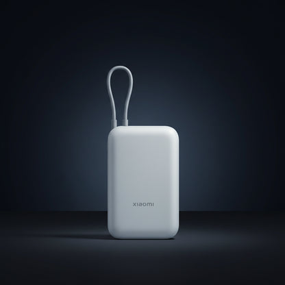 Xiaomi 10000mAh Pocket Power Bank – 22.5W Fast Charge, Built-In USB-C Cable, Triple Output