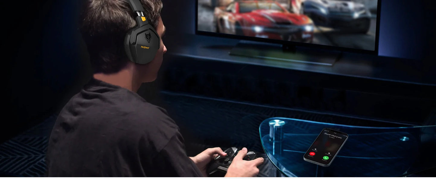 NUBWO G06 Dual Wireless Gaming Headset – 2.4G & Bluetooth, 7.1 Surround, ENC Mic, PC PS4 PS5