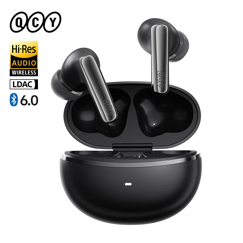 QCY MeloBuds N70 Wireless Earbuds – Adaptive ANC, LDAC Hi-Res, 50H Battery