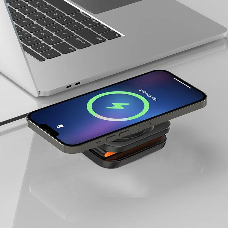 3-in-1 Foldable Magnetic Wireless Charging Station – iPhone, Watch & AirPods