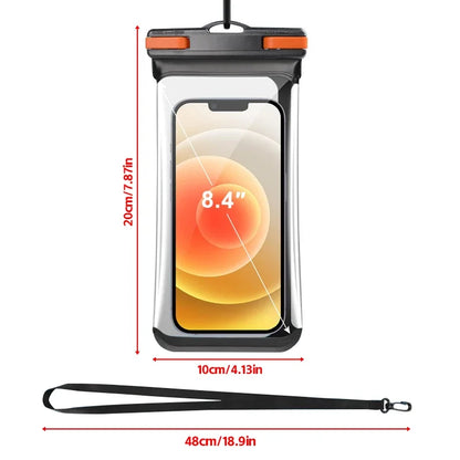 HAISSKY Waterproof Phone Pouch – Clip & Lanyard, Touch Sensitive