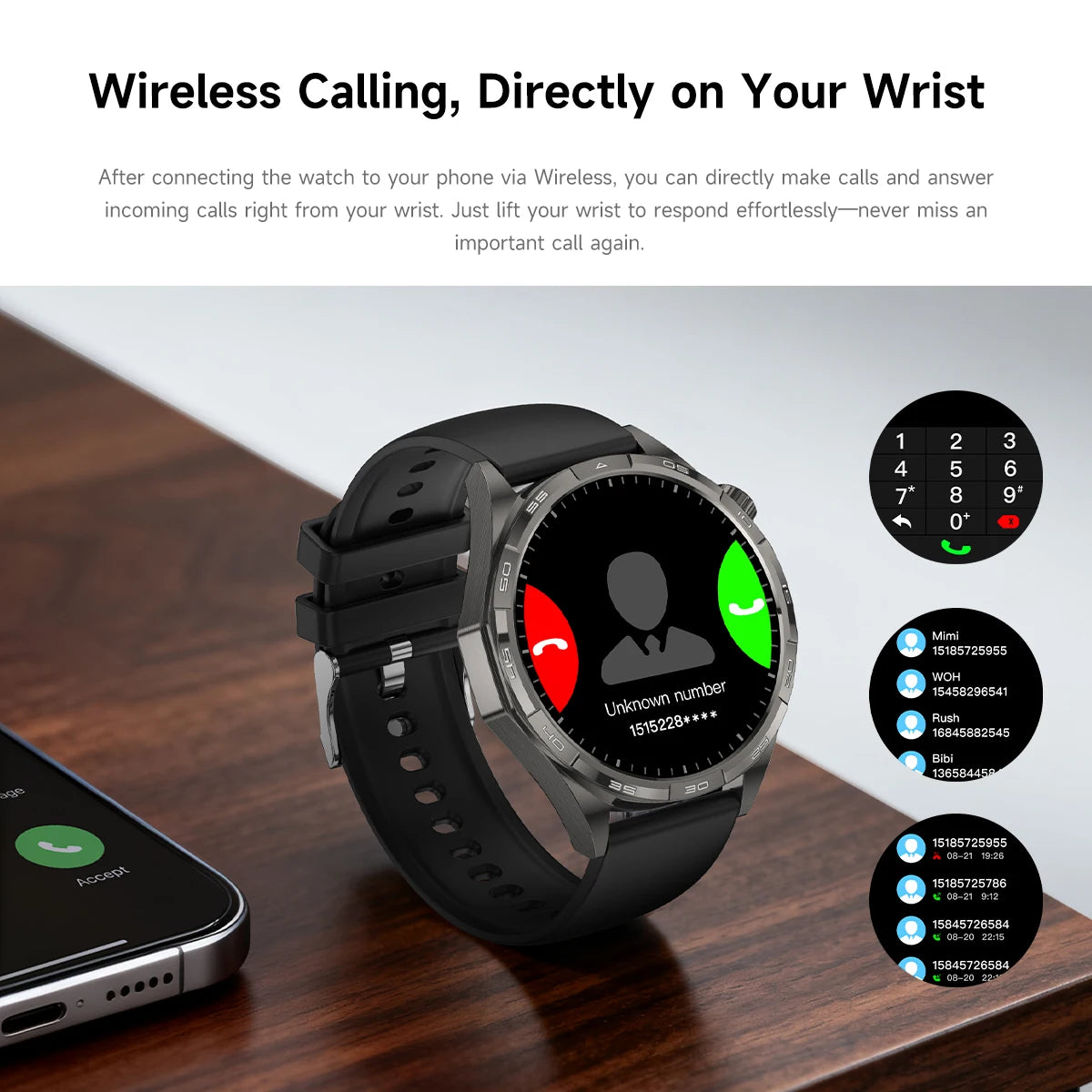 WATCH 6 Pro – AMOLED Smartwatch with GPS, Bluetooth Calling & Health Tracking