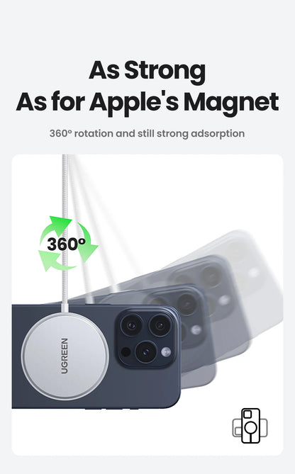UGREEN 15W MagSafe Wireless Charger – iPhone 16 & 17 Compatible