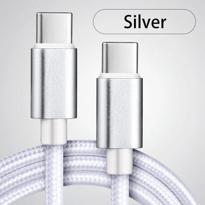 66W USB-C Fast Charging Cable – Nylon Braided, 1m / 2m / 3m