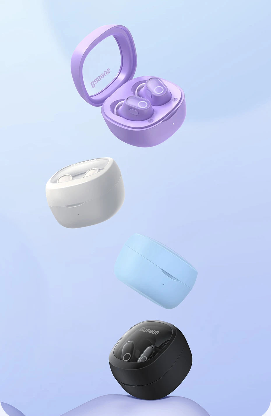 Baseus WM02 True Wireless Earbuds – Bluetooth 5.3, 25Hr Battery, Built-In Mic, USB-C