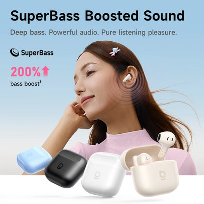 Baseus Bass BS2 Lite – True Wireless Earbuds | Bluetooth 6.0 | 40H Battery | IP55