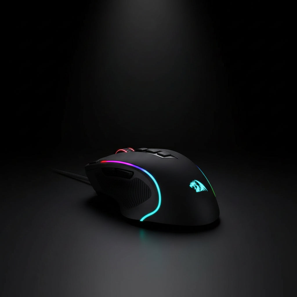 Redragon M612 Predator RGB Gaming Mouse – 8000 DPI, 11 Programmable Buttons, Wired, White