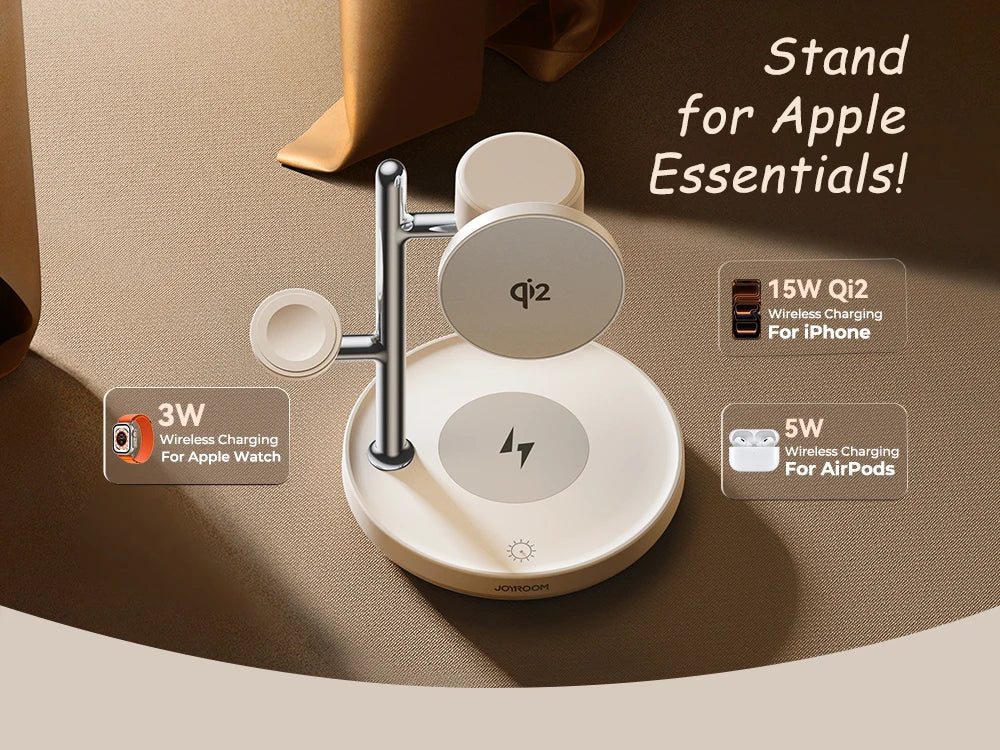 Joyroom JR-W23 Qi2 3-in-1 Wireless Charging Station