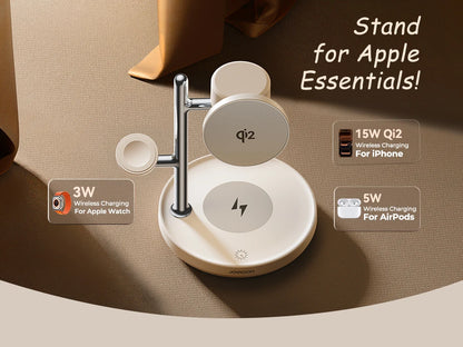 Joyroom JR-W23 Qi2 3-in-1 Wireless Charging Station