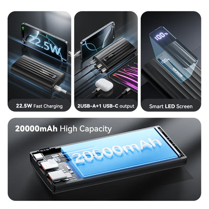KUULAA Power Bank 22.5W – 10000mAh / 20000mAh, PD Fast Charge, Digital Display, USB-C + USB-A