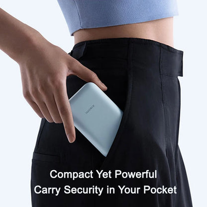 Xiaomi 10000mAh Pocket Power Bank – 22.5W Fast Charge, Built-In USB-C Cable, Triple Output