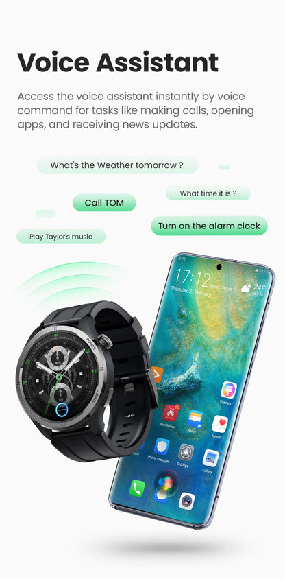 HAYLOU Solar Neo Smartwatch – 1.53" HD Display, 24H Health Monitoring, Bluetooth Calling